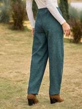 LanaWest Women's Dark Green Thick Corduroy Pants